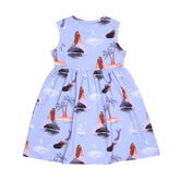 Short-sleeved dress made of cotton (organic)